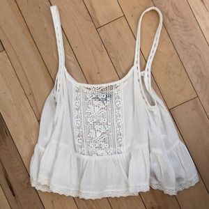 White flowy tank top